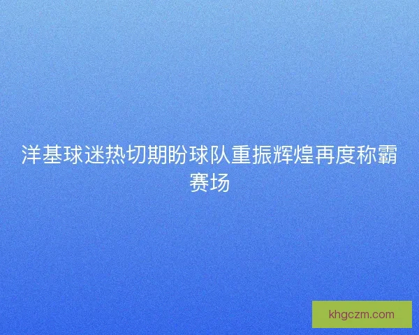 洋基球迷热切期盼球队重振辉煌再度称霸赛场